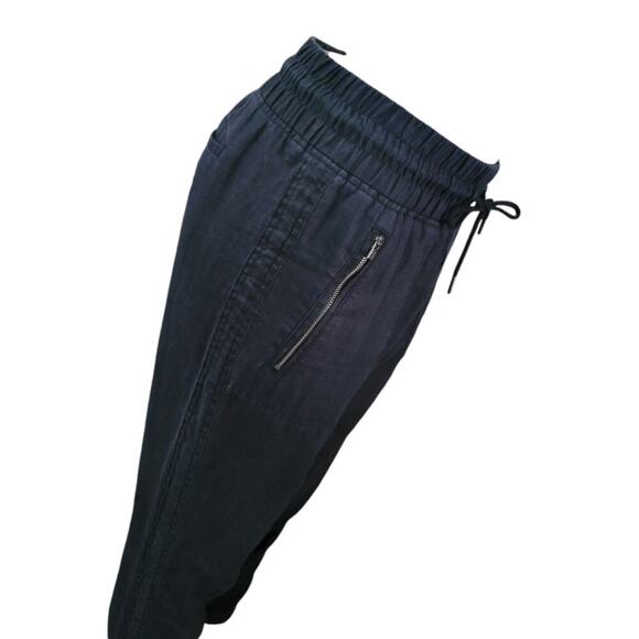 Athleta Women's Cabo Linen Jogger Pants Size 6 Black Pull On Pockets - Picture 11 of 12